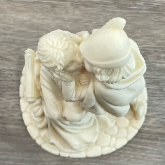 Romeo & Juliet Giulietta E Romeo Signed Lucchesi Faro Alabaster Sculpture Italy - Picture 7 of 10